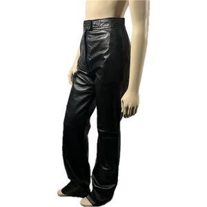Paul Smith Black Leather Trousers